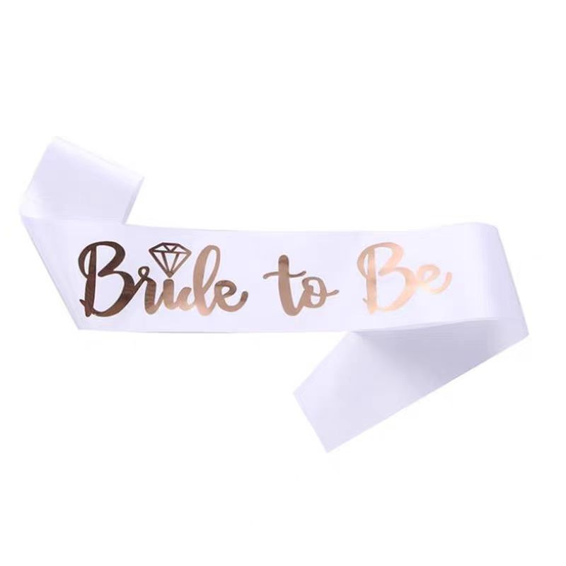Bride Tribe Sash - وشاح ساتان لحفل الزفاف ، لوازم
