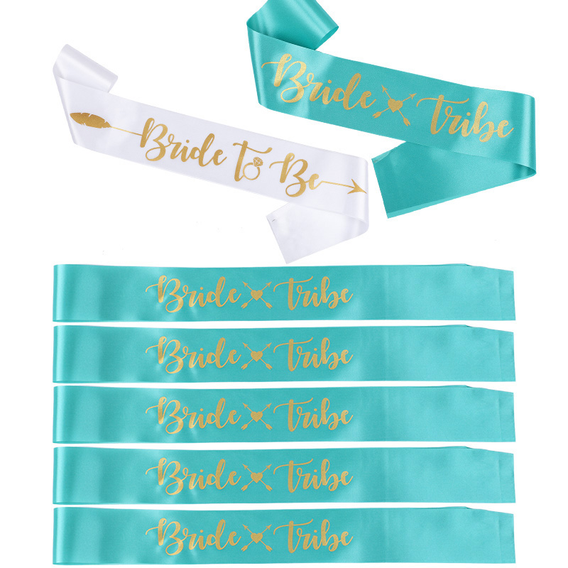 Bride Tribe Sash - 1 مجموعة العروس لتكون العروس قبيلة