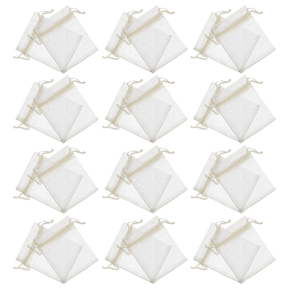 Wedding Supply Bulk - 100 قطعة من أكياس الأورجانزا الشفافة