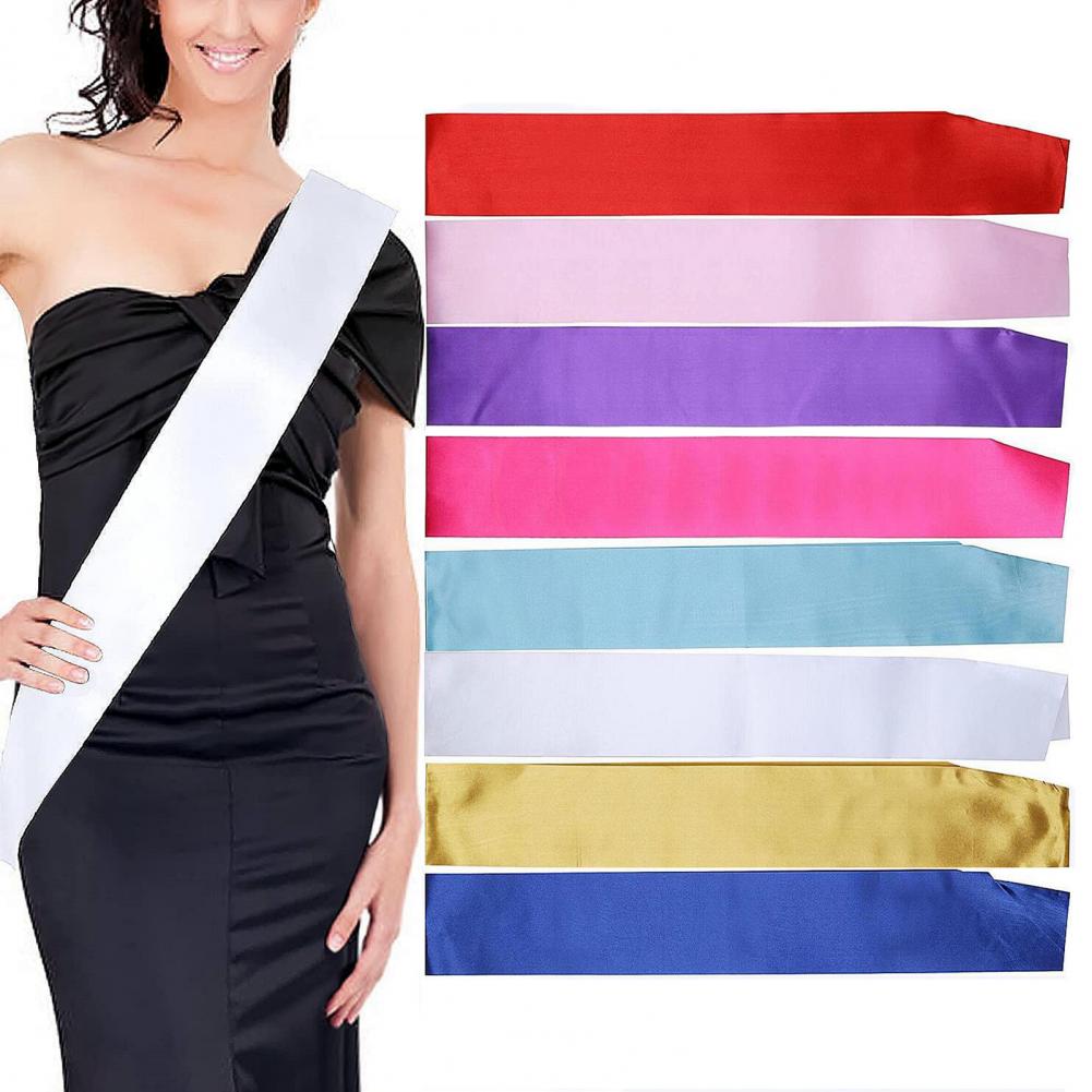 Bride Tribe Sash - وشاح ساتان فارغ لحفل الزفاف ،