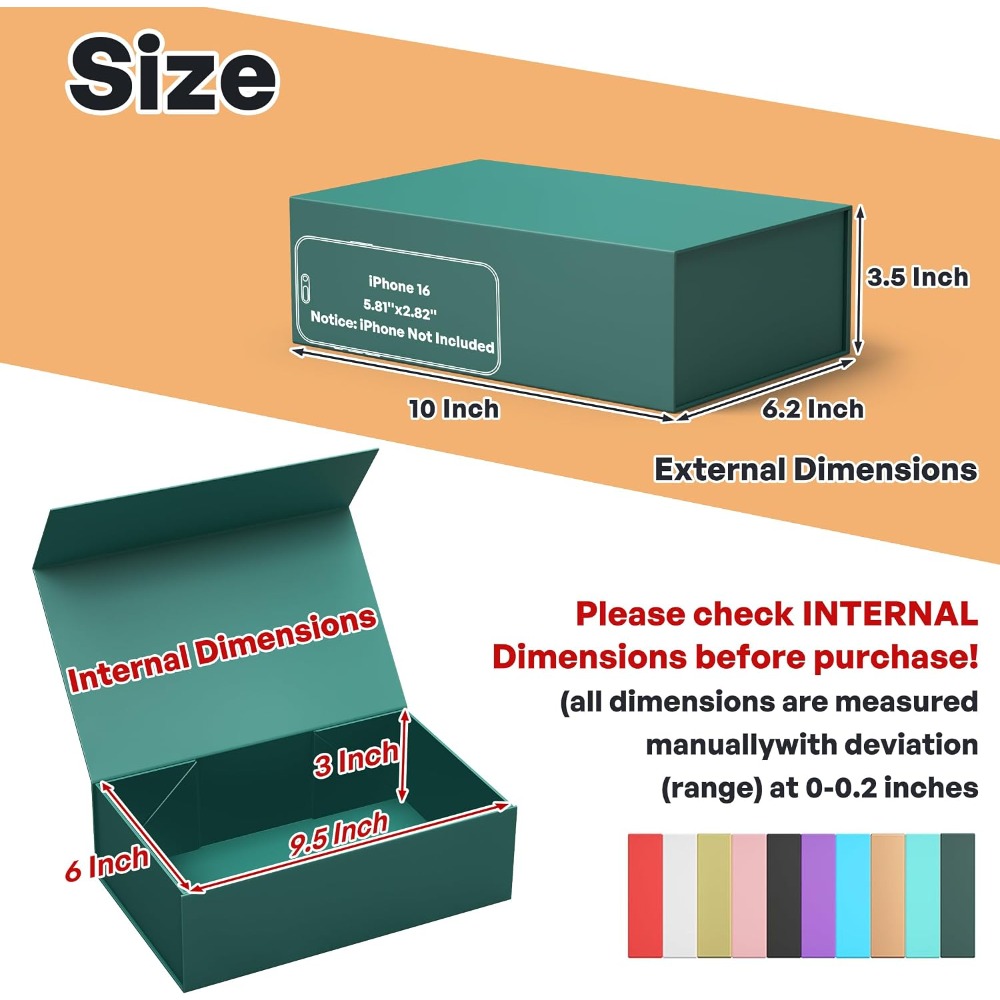 صندوق هدايا أخضر قابل للطي مع  - مراجعة Wedding Packaging وسعره