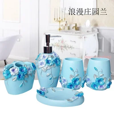 طقم إكسسوارات حمام من الراتنج  - مراجعة Wedding Bathroom Supply Kit وسعره