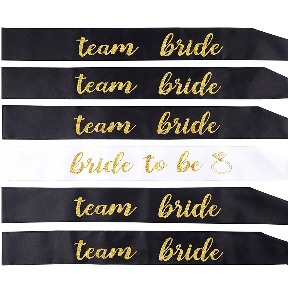 1 مجموعة الزفاف العروس ليكون ف - مراجعة Bride Tribe Sash وسعره