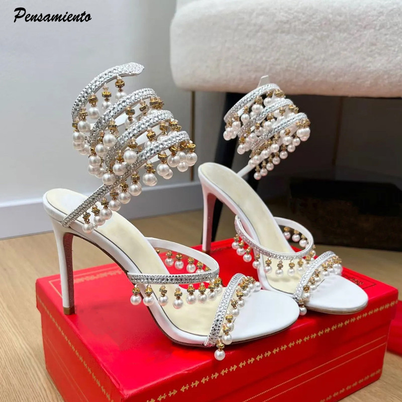 صنادل نسائية فاخرة مزينة بالأح - مراجعة Wedding Shop وسعره
