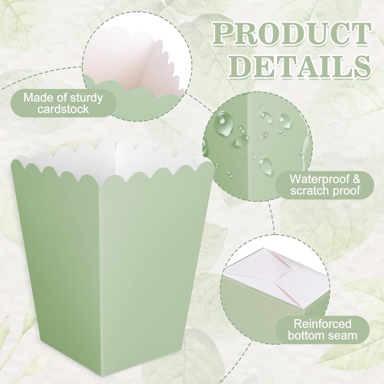 12 قطعة من صناديق الفشار الصغي - مراجعة Wedding Supply.Box وسعره
