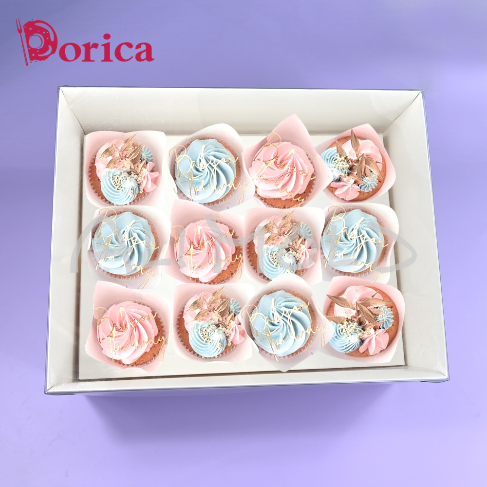 علبة كب كيك بغطاء شفاف ، مناسب - مراجعة Wedding Supply.Box وسعره