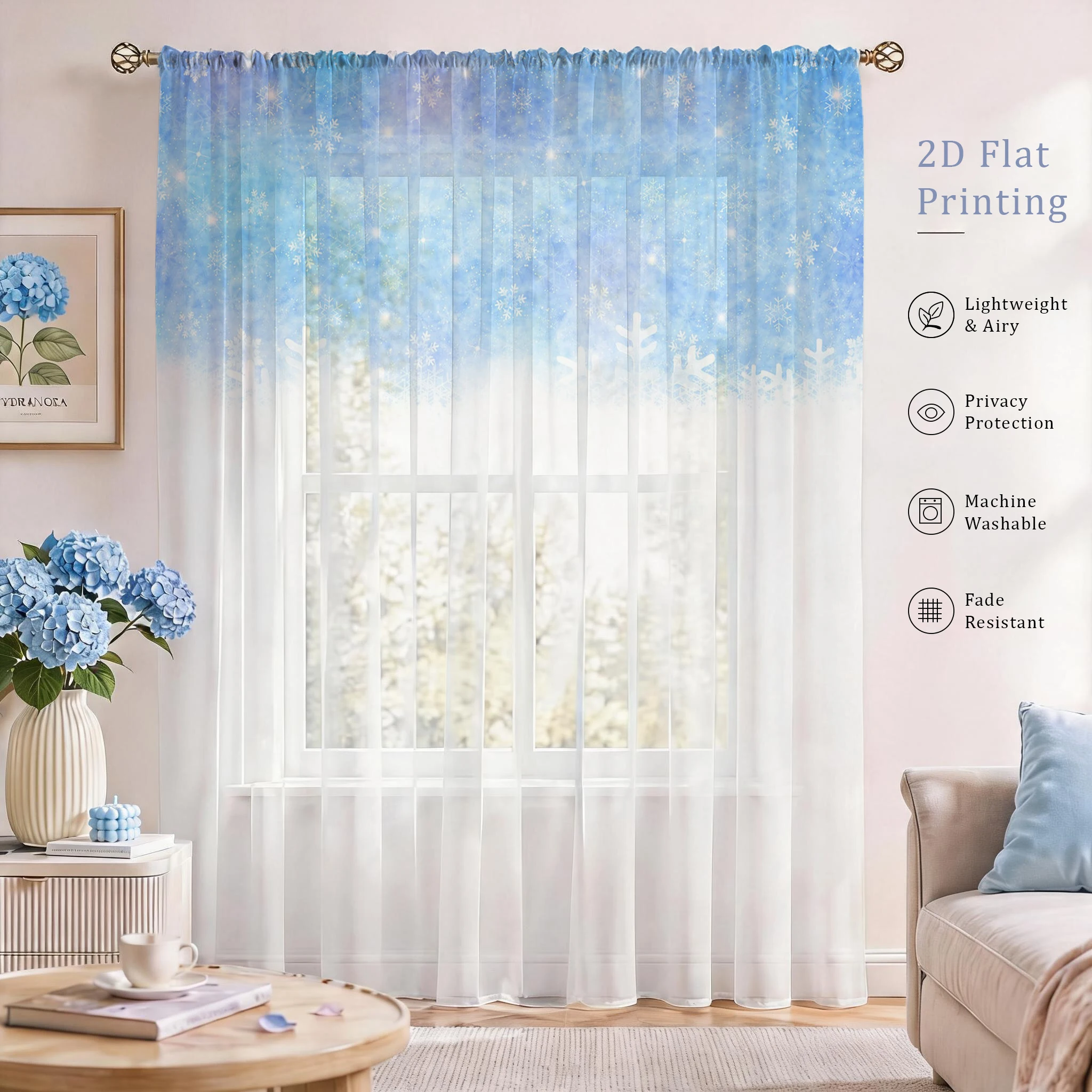 ستارة شفافة بنقشة زهور متدرجة، - مراجعة Good Floral & Wedding Decor Supply وسعره